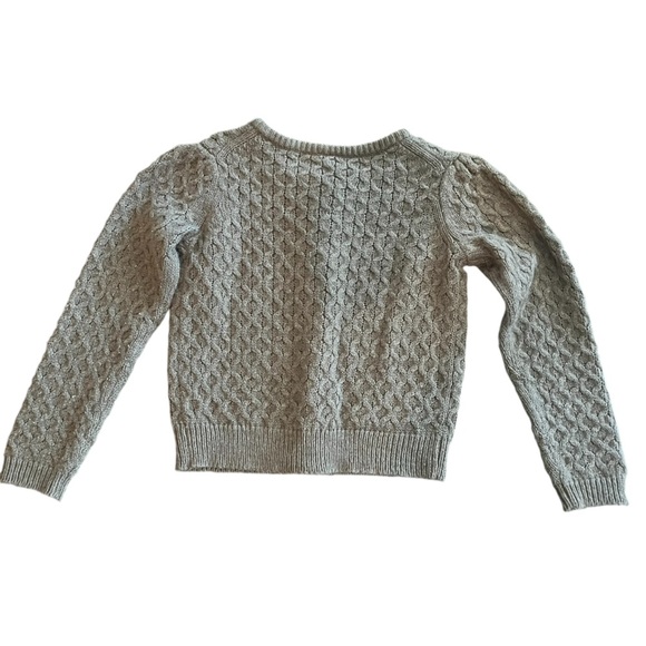 Janie and Jack Gray Cable cardigan Sweater. Size 4 - Picture 3 of 3